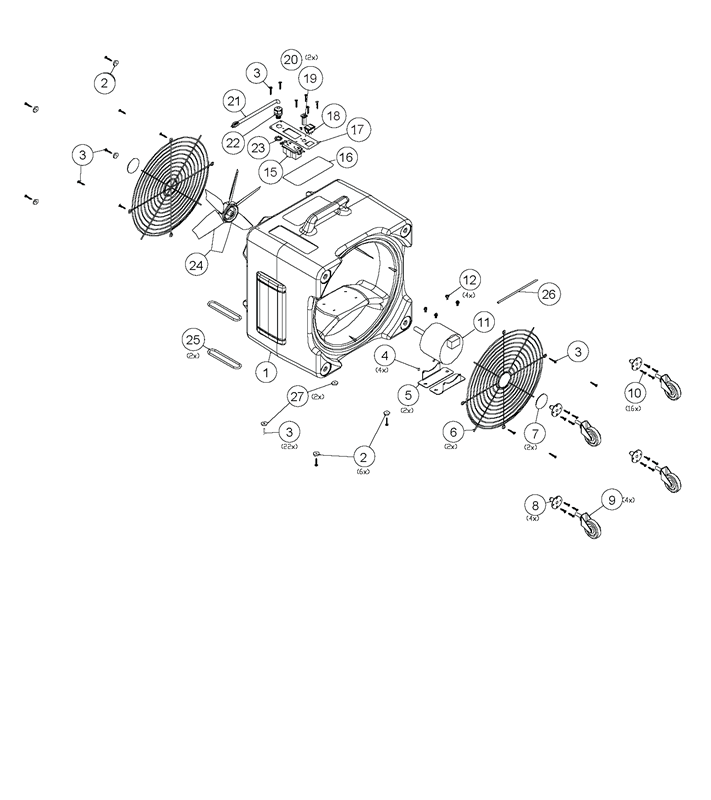 250AP Air Purifier_Lower Assembly Diagram 250AP Air Purifier_Lower Assembly Diagram
