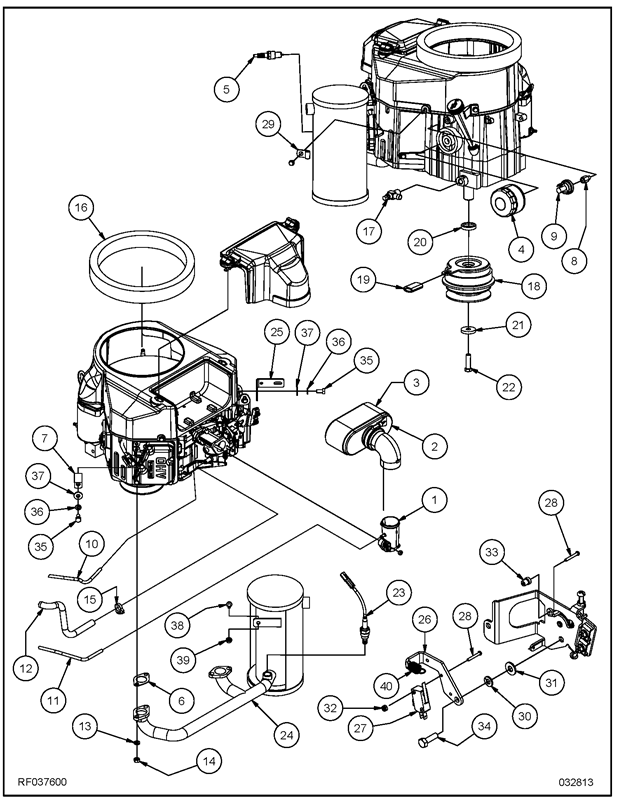 440ST Engine Assembly RF037600 1