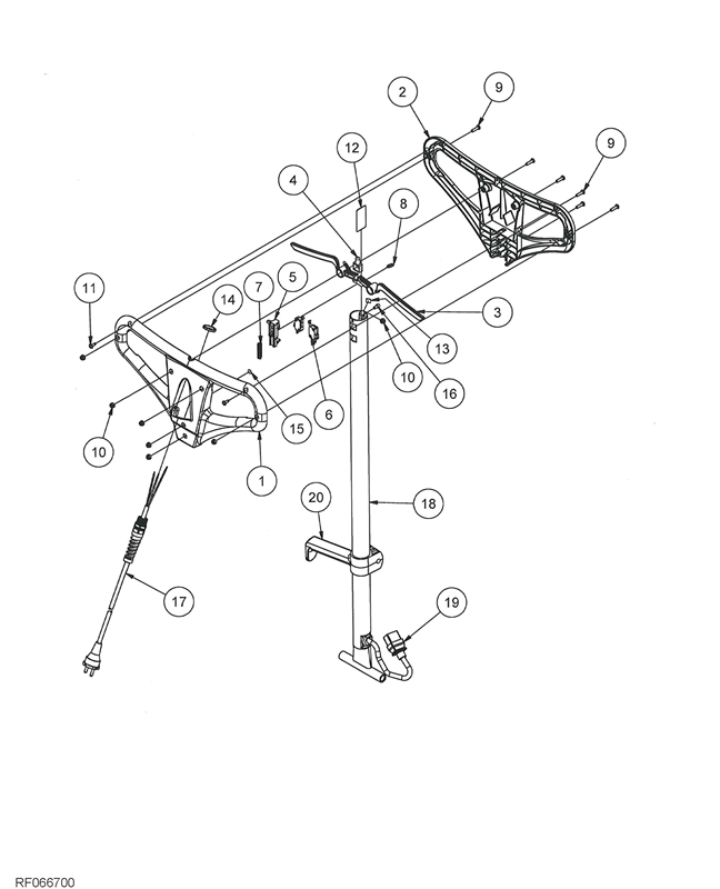 PE225FP_Handle Assembly 225FP17EB 225FP20EB RF066700 Diagram PE225FP_Handle Assembly 225FP17EB 225FP20EB RF066700 Diagram