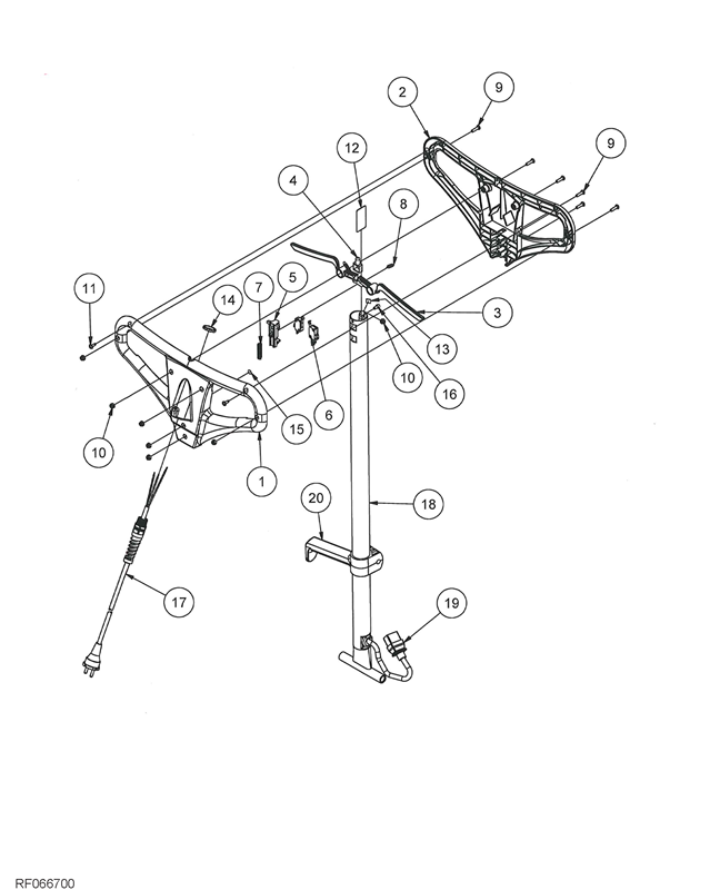 PE225FP_Handle Assembly 225FP17EB 225FP20EB RF066700 Diagram