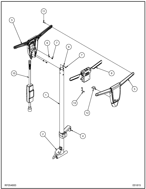 PE225GP_Handle Assembly_RF054800 Diagram