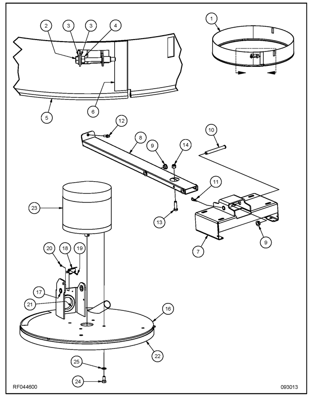 PE300BU_Skirt Deck Axle Assembly 1