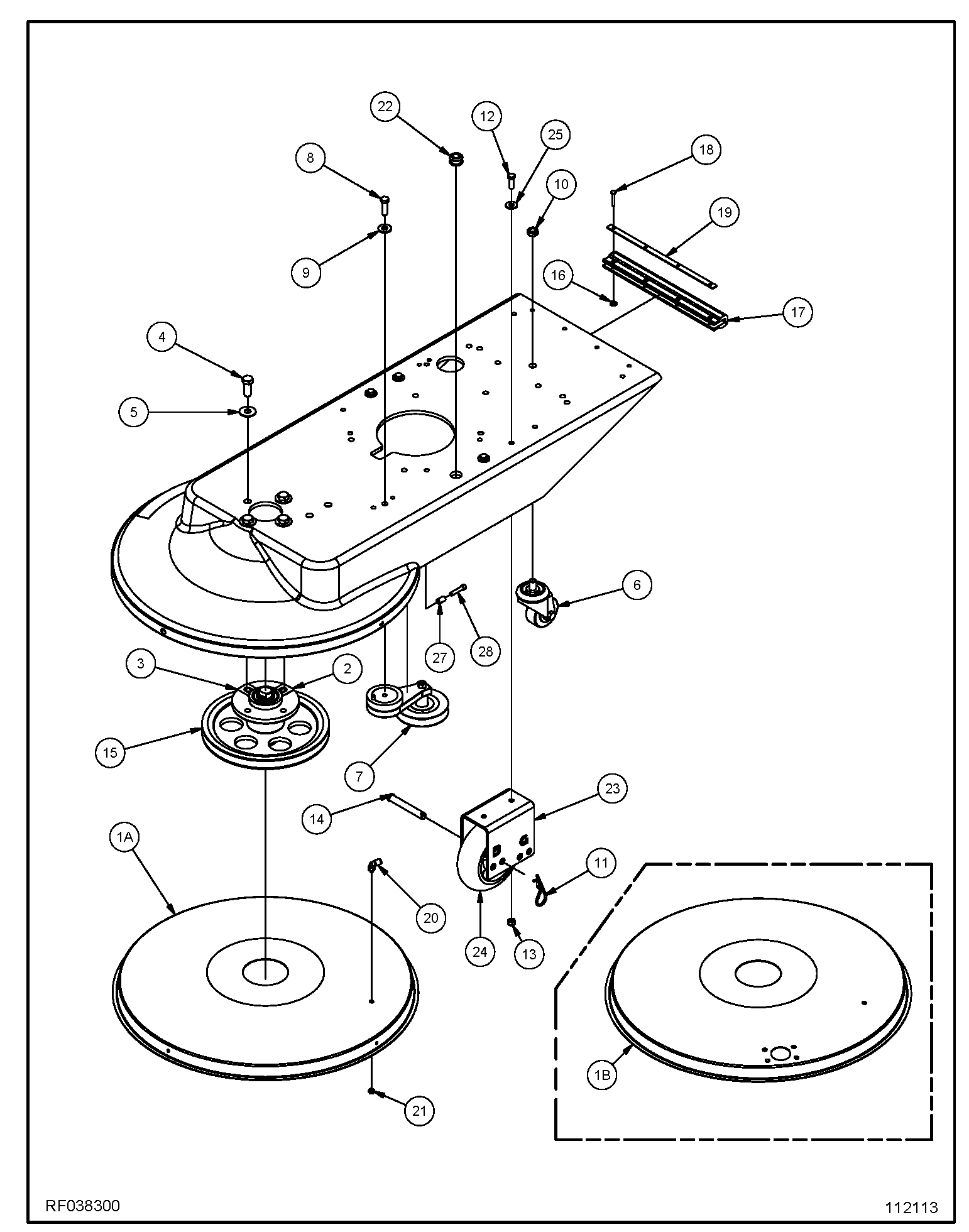 PE420GP_Deck Assembly Diagram RF038300