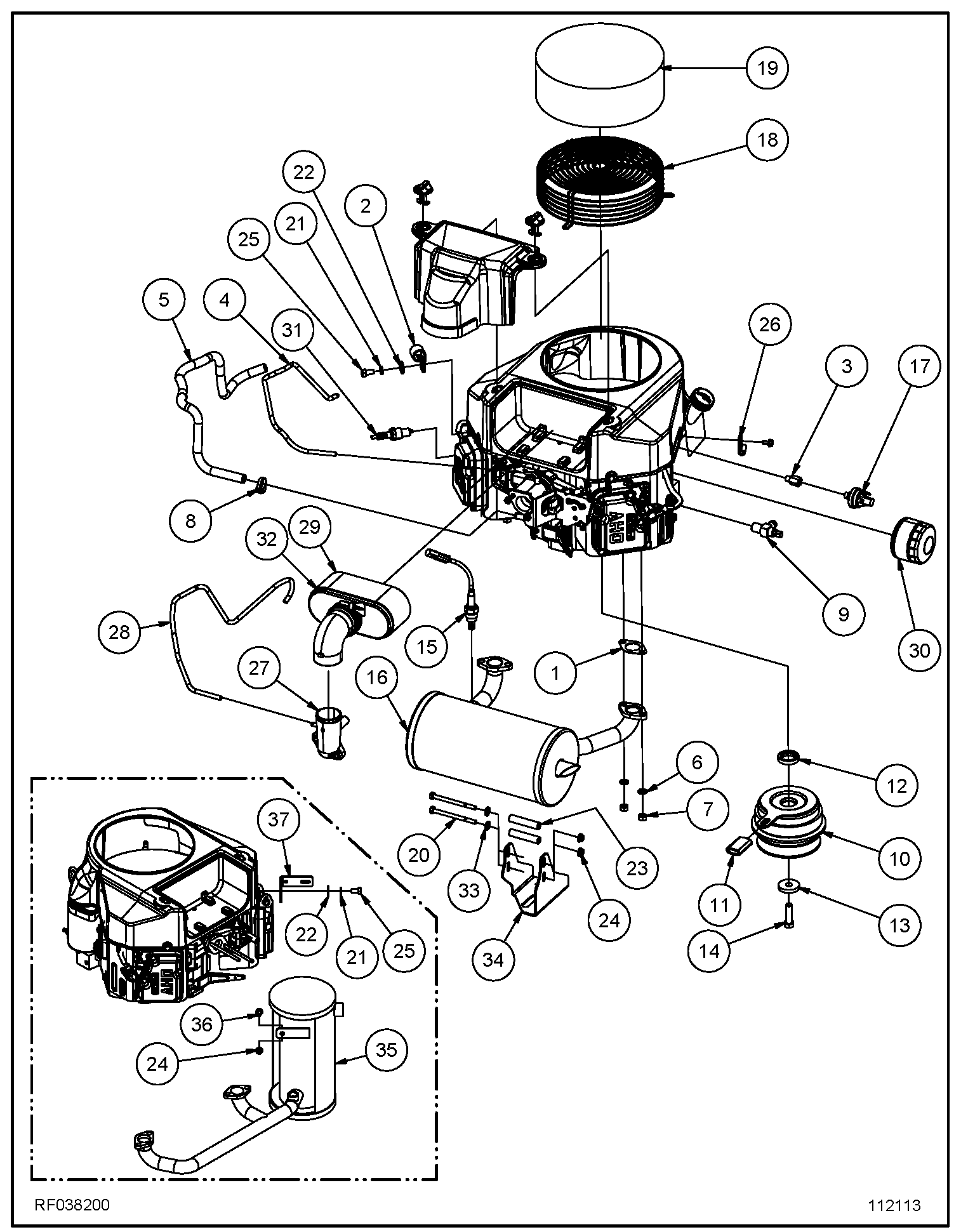 PE420GP_Engine Assembly Diagram RF038200