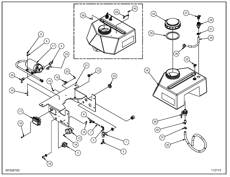 PE420GP_Tank and Controls RF038700 PE420GP_Tank and Controls RF038700