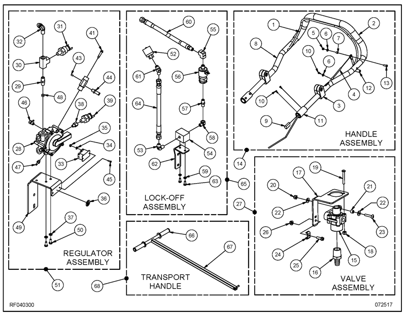 PE450GP_Regulator and Handle Assembly RF040300 PE450GP_Regulator and Handle Assembly RF040300